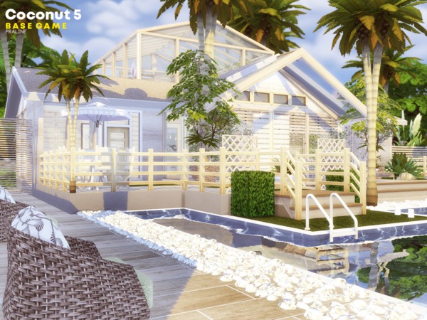 Sims 4 Coconut 5 house by Pralinesims at TSR