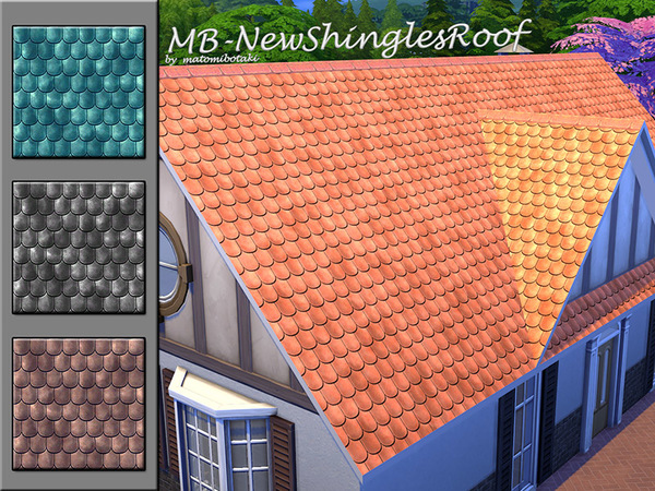 Sims 4 MB New Shringles Roof by matomibotaki at TSR