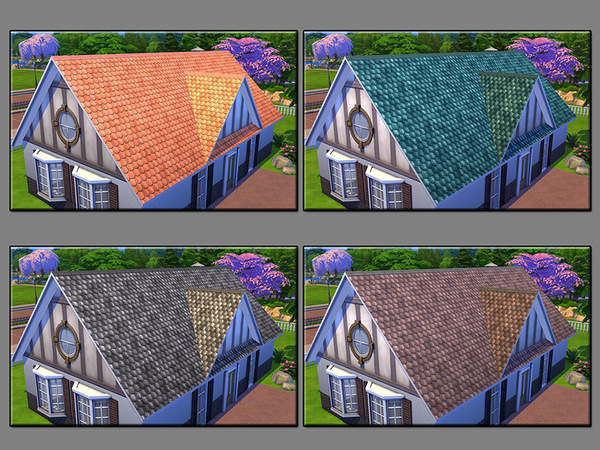 Sims 4 MB New Shringles Roof by matomibotaki at TSR
