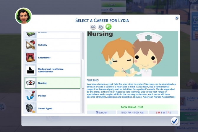 Sims 4 Nursing Career by KaiSimsCC at SimsWorkshop