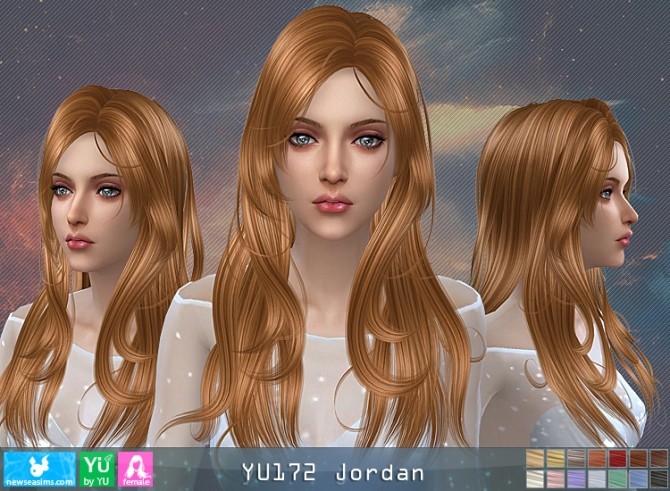 Sims 4 YU172 Jordan hair (P) at Newsea Sims 4