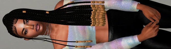 Sims 4 REA BRAID HAIR by Thiago Mitchell at REDHEADSIMS