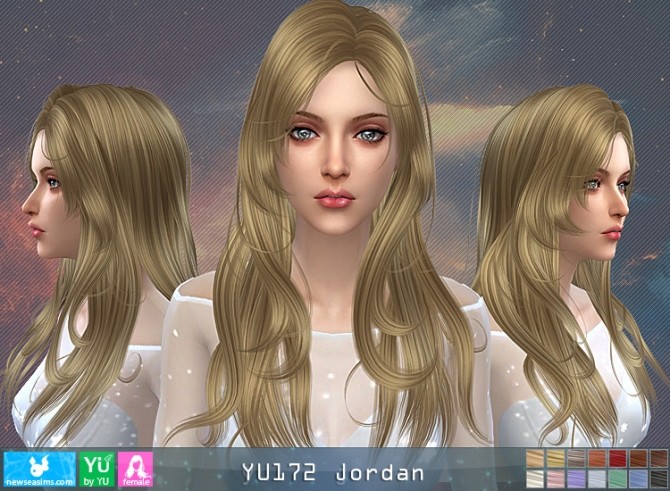 Sims 4 YU172 Jordan hair (P) at Newsea Sims 4