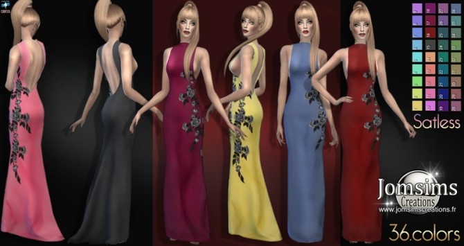 Sims 4 Satless dress at Jomsims Creations