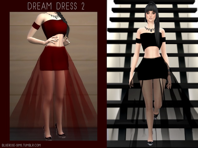Sims 4 Dream Dress 2 by Liseth Barquero at BlueRose Sims