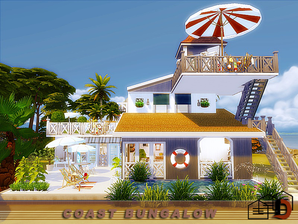 Sims 4 Coast bungalow by Danuta720 at TSR