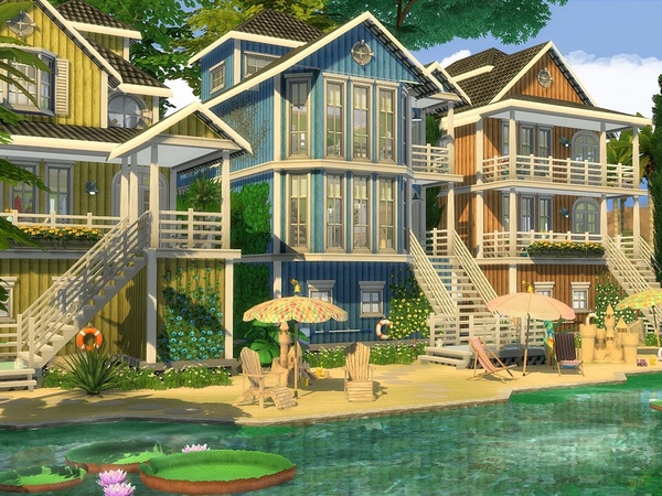 Sims 4 Beach Time 2 house by MychQQQ at TSR