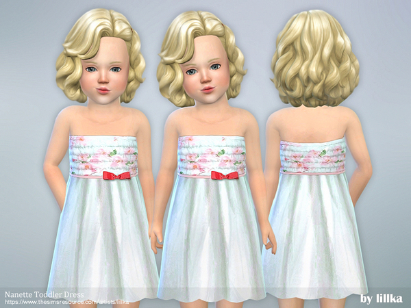 Sims 4 Nanette Toddler Dress by lillka at TSR