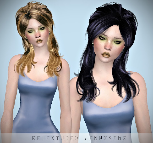 Sims 4 Newsea Rosanna Hair retexture at Jenni Sims