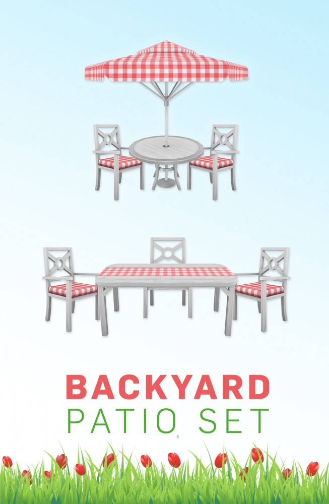 Sims 4 Backyard Patio Set at SimPlistic
