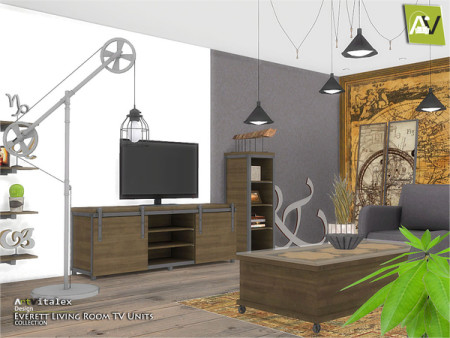 Everett Living Room TV Units by ArtVitalex at TSR