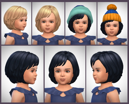 Sims 4 Wavy Bob Hair Toddler Season at Birksches Sims Blog