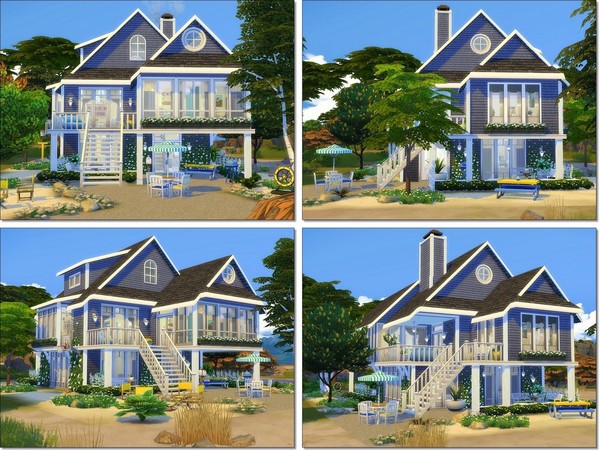 Sims 4 Ocean View house by MychQQQ at TSR