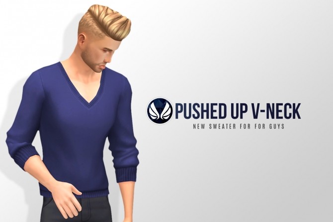 Sims 4 Pushed Up V Neck new sweater at Simsational Designs