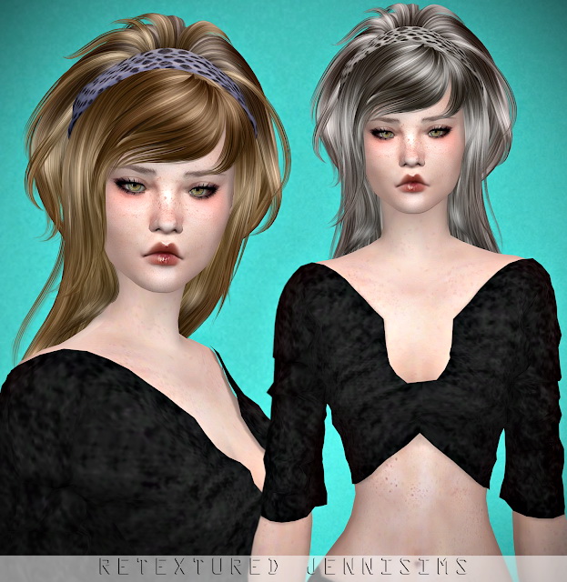 Sims 4 Newsea Lilac Fog Hair retexture at Jenni Sims