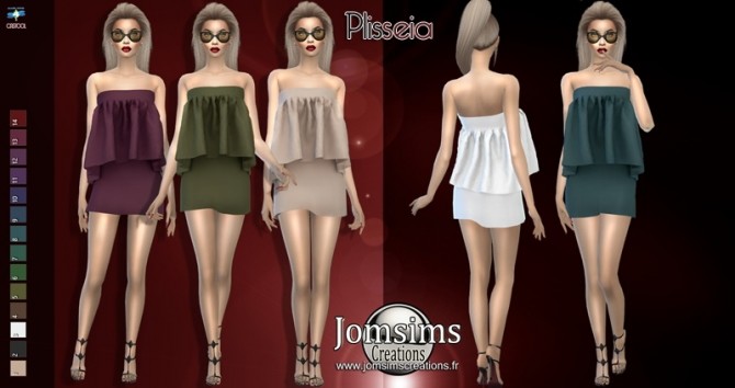 Sims 4 Plisseia dress at Jomsims Creations