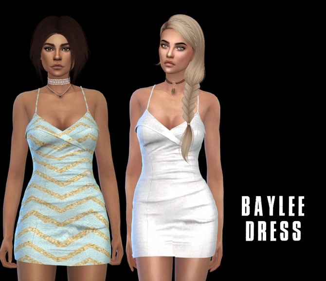 Sims 4 Baylee Dress (P) at Leo Sims