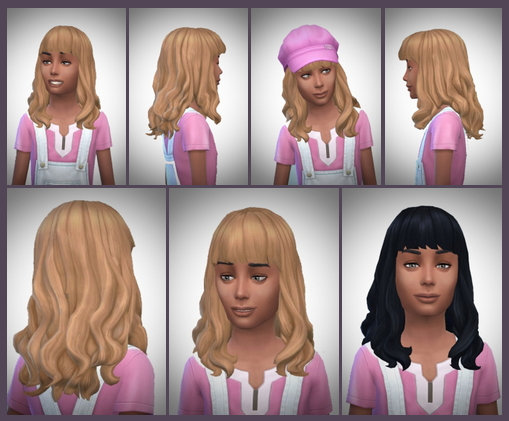Sims 4 Long Wavy Bangs Girls at Birksches Sims Blog