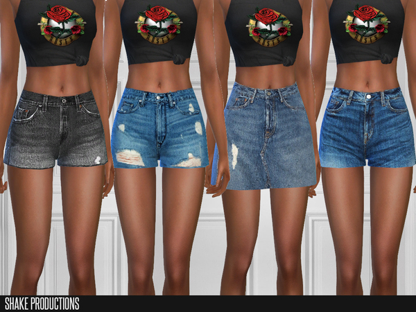 Sims 4 145 Denim Set by ShakeProductions at TSR