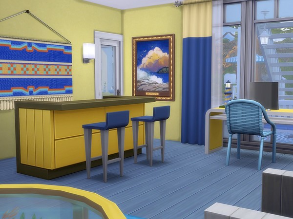Sims 4 Ocean View house by MychQQQ at TSR