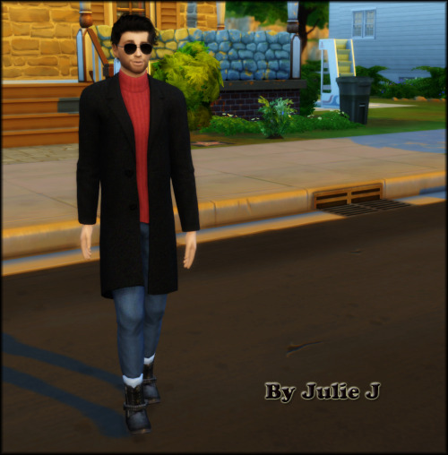 Sims 4 Seasons Coat Outfit Retextured at Julietoon – Julie J