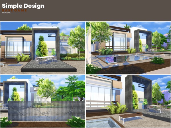 Sims 4 Simple Design house by Pralinesims at TSR