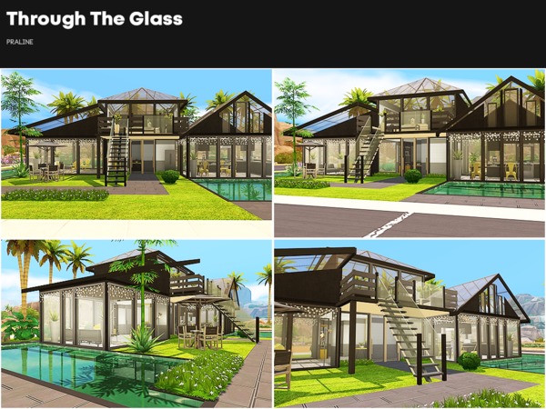 Sims 4 Through The Glass house by Pralinesims at TSR