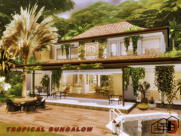 Sims 4 Tropical bungalow by Danuta720 at TSR