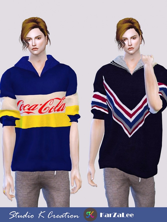 Sims 4 Type M sweatshirt male version at Studio K Creation