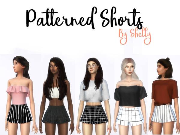 Sims 4 Patterned Shorts by sheli500 at TSR