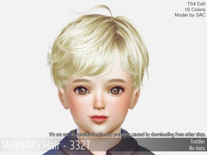 Sims 4 Hair 332T at May Sims
