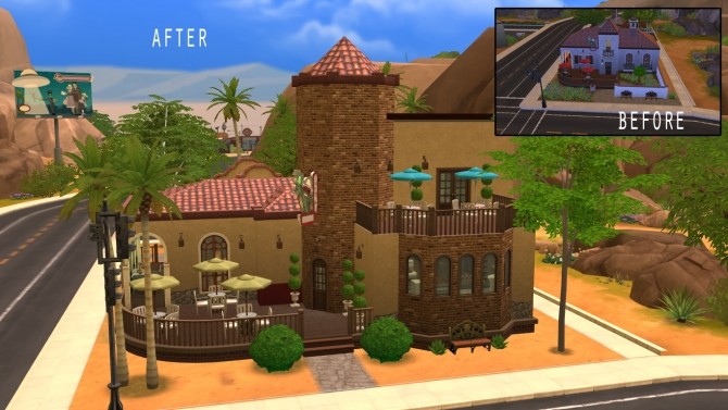 Sims 4 Oasis Springs bar renovation by iSandor at Mod The Sims