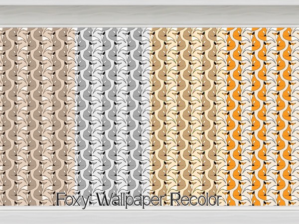 Sims 4 Foxy Wallpaper Recolor by Beatrice e at TSR