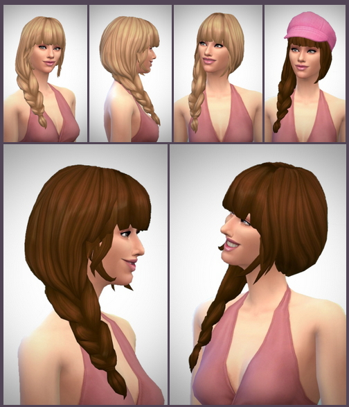 Sims 4 Side Braid Loose Side Hair Females at Birksches Sims Blog