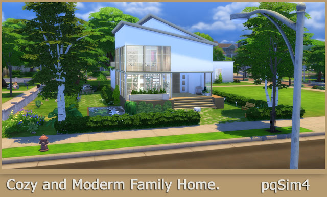 Sims 4 Cozy and Moderm Family Home at pqSims4