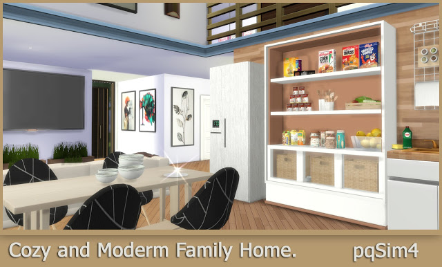 Sims 4 Cozy and Moderm Family Home at pqSims4