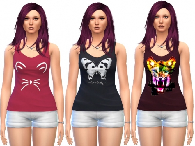 Ladies tank top at Louisa Creations4Sims » Sims 4 Updates