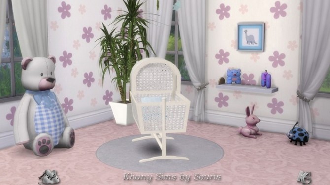 Sims 4 BAMBOO Cradle by Souris at Khany Sims