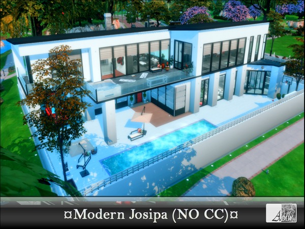 Sims 4 Modern Josipa house by ADLW at TSR