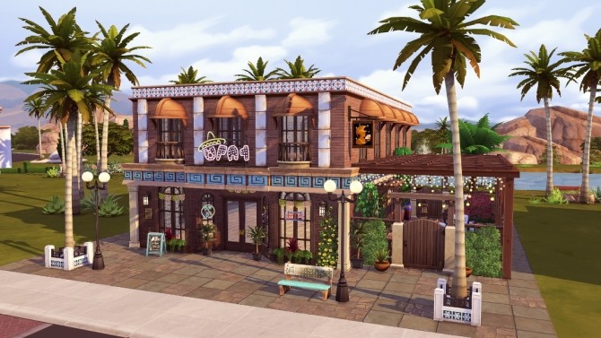 Sims 4 Bar or Restaurant Shell at Jenba Sims