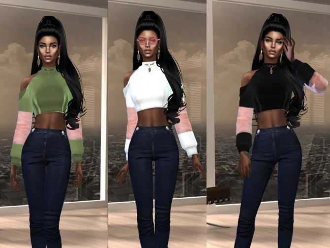 Sims 4 Aurelia Fur Sweater at Teenageeaglerunner