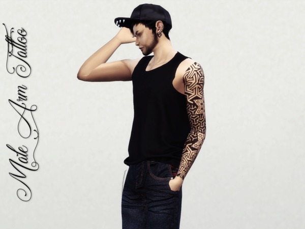 Sims 4 Male Arm Tattoo by Reevaly at TSR