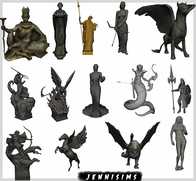 Sims 4 Trinket Statues 14 Items at Jenni Sims