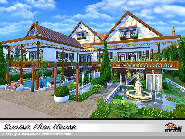 Sims 4 Sunisa Thai House by autaki at TSR