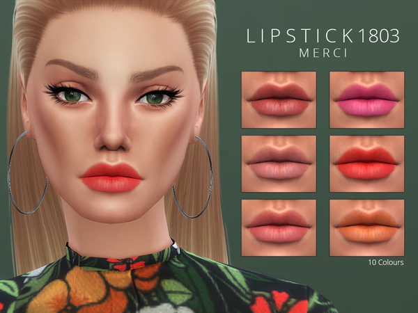 Sims 4 Lipstick 1803 by Merci at TSR