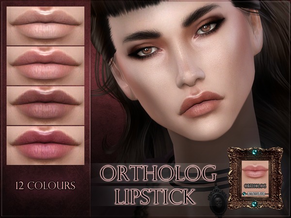 Sims 4 Ortholog Lipstick by RemusSirion at TSR