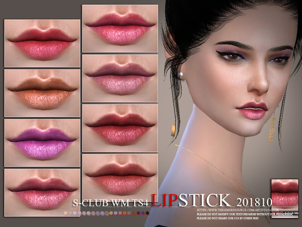 Sims 4 Lipstick 201810 by S Club WM at TSR
