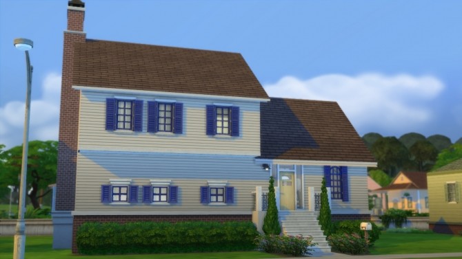 Sims 4 Americana Suburban Split Level NO CC by boxod at Mod The Sims