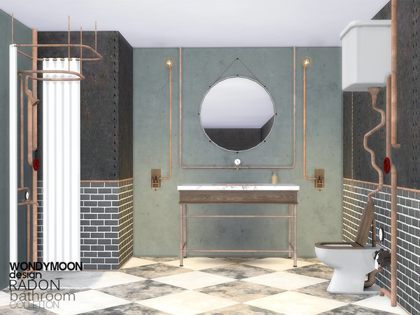 Sims 4 Radon Bathroom by wondymoon at TSR