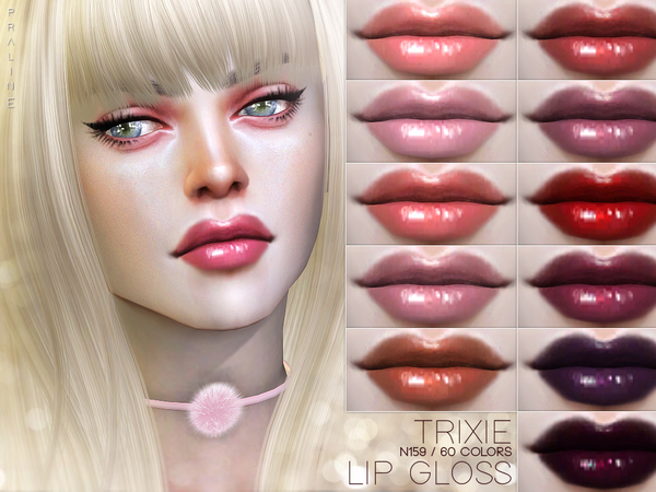 Sims 4 Trixie Lip Gloss N159 by Pralinesims at TSR